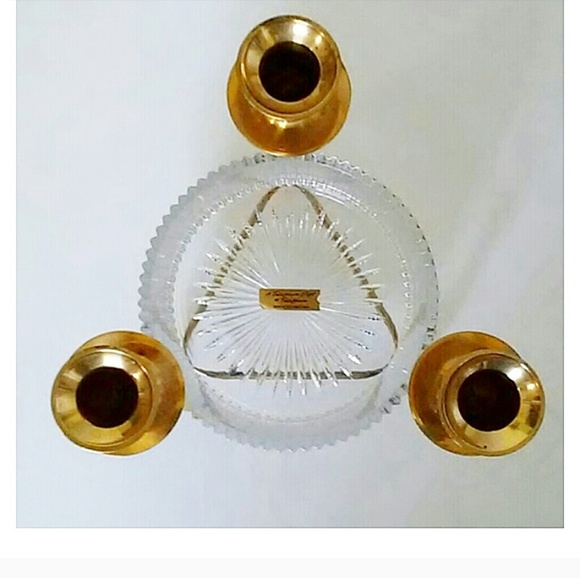 TELEFLORA Elegant Vintage 3 Brass Candle Holder - Picture 2 of 6